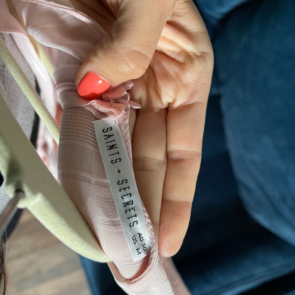 Saints + Secrets pink dress size M - Picture 4 of 4